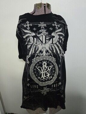 Konflic Eagle Pheonix Biker Harley Rocker Wings Tribal Gothic Tank Top Size 2XL
